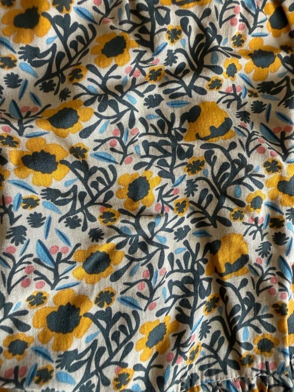 Natural Life Floral Collared Shirt Dress Tiered Midi Size Large - Picture 6 of 9